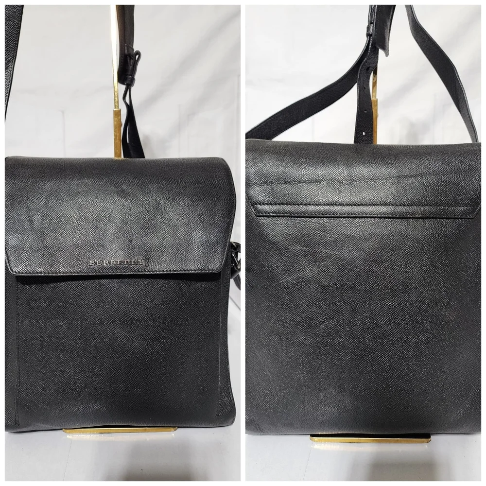 Burberry Leather Small Shaldon Messenger/Crossbody Bag Black